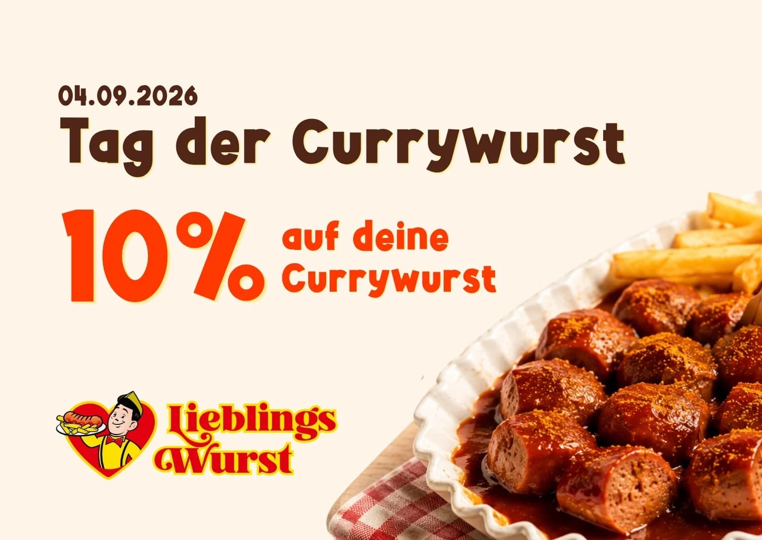10% auf Currywurst zum Tag der Currywurst