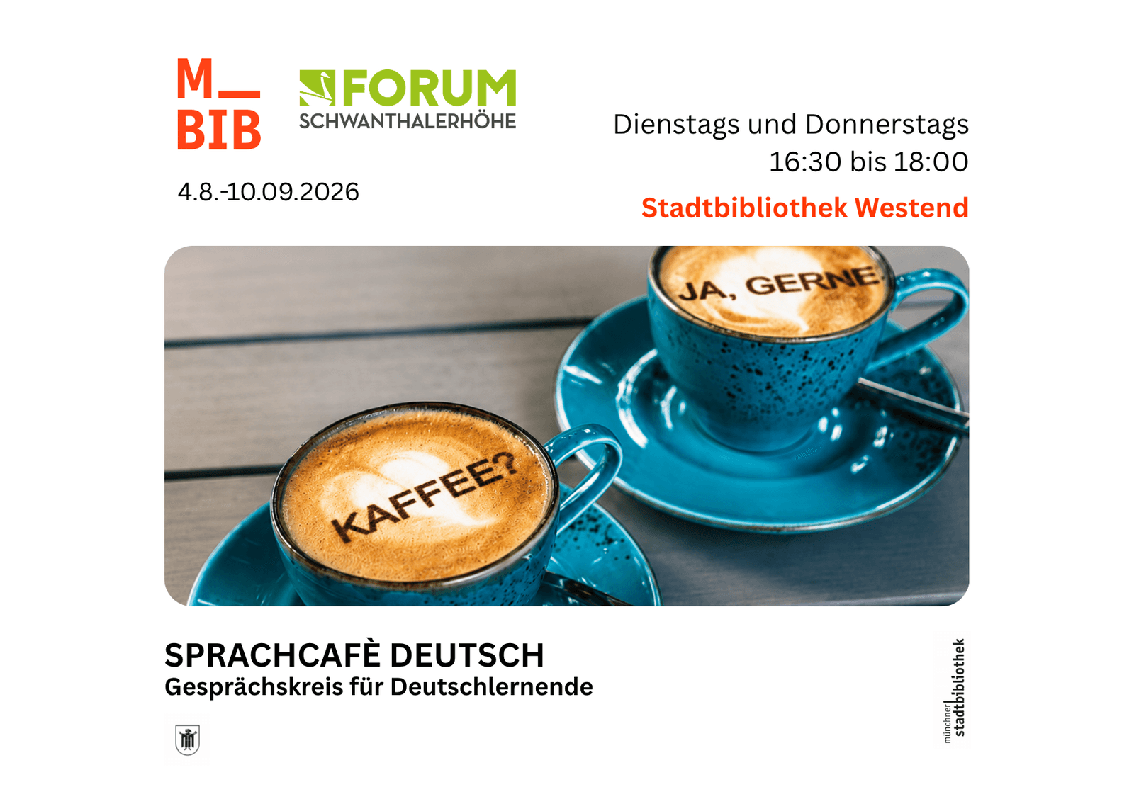 Sprachcafé Deutsch – Gesprächskreis für Deutschlernende